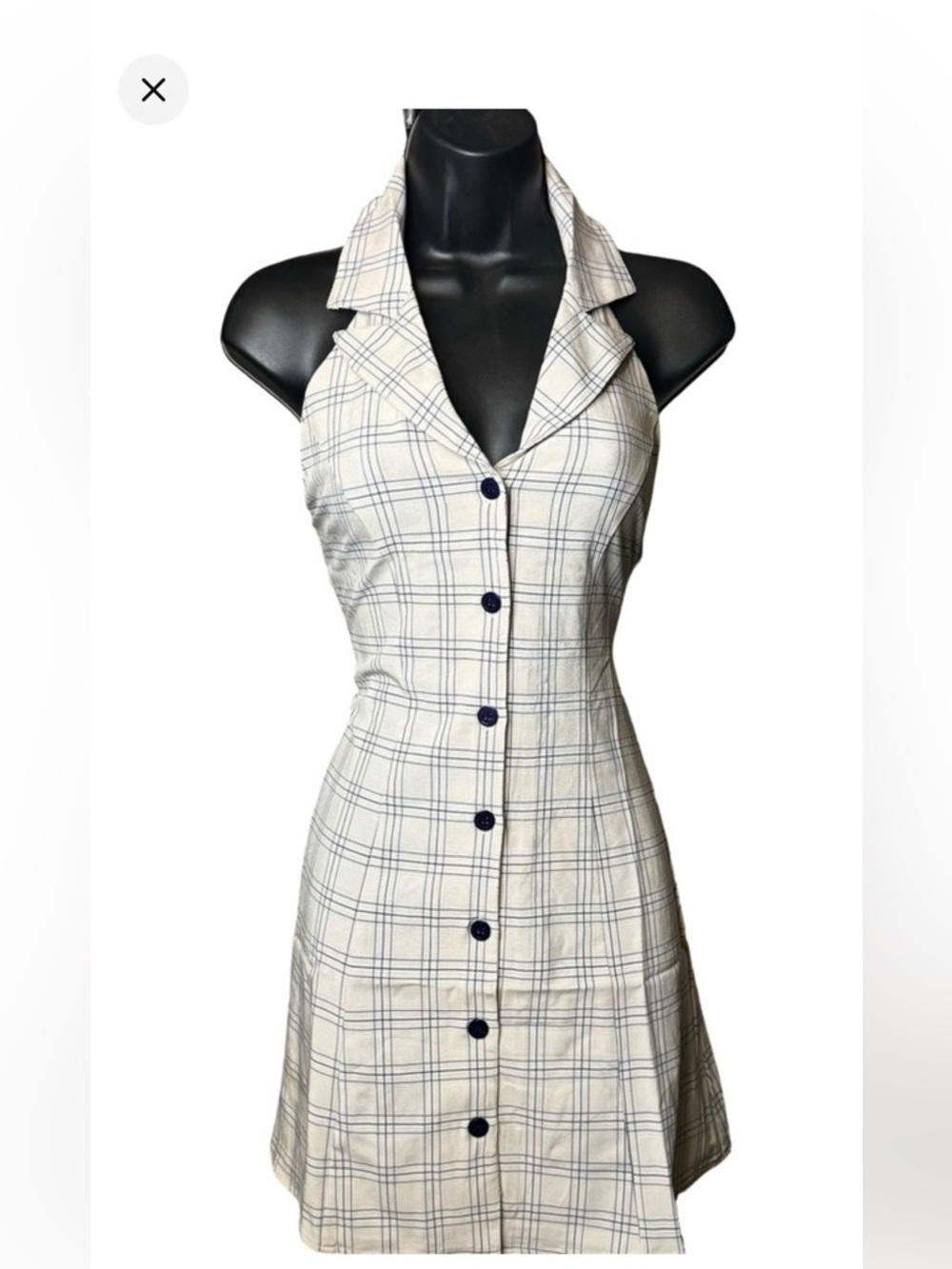 Olivaceous Plaid Halter Mini Dress NWT Size Medium